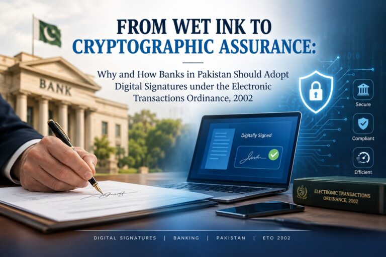 FROM WET INK TO CRYPTOGRAPHIC ASSURANCE: Why and How Banks in Pakistan Should Adopt Digital Signatures under the Electronic Transactions Ordinance, 2002