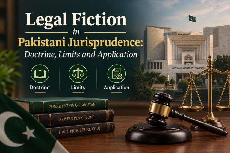 Legal Fiction in Pakistani Jurisprudence: Doctrine, Limits and Application